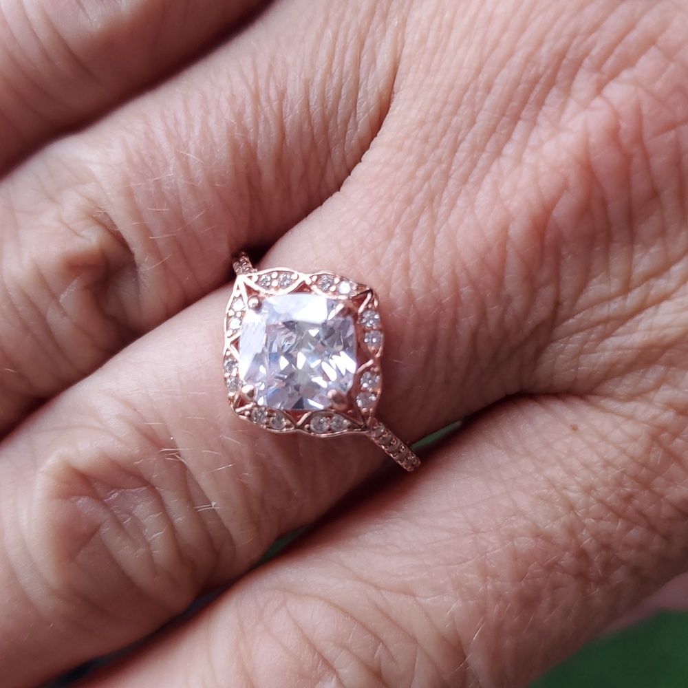 ROSE GOLD STERLING RING - Picture 2 of 4